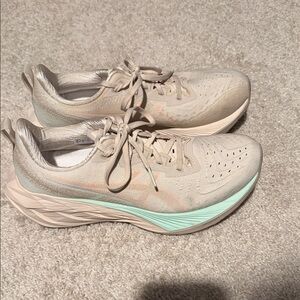 Asics Women's Beige and Mint Athletic Shoes
